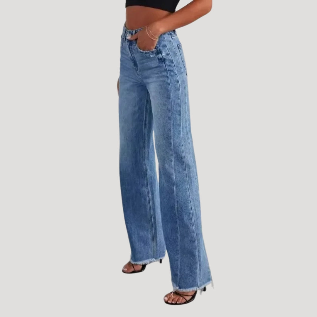 FIORA | High-rise wide-leg jeans