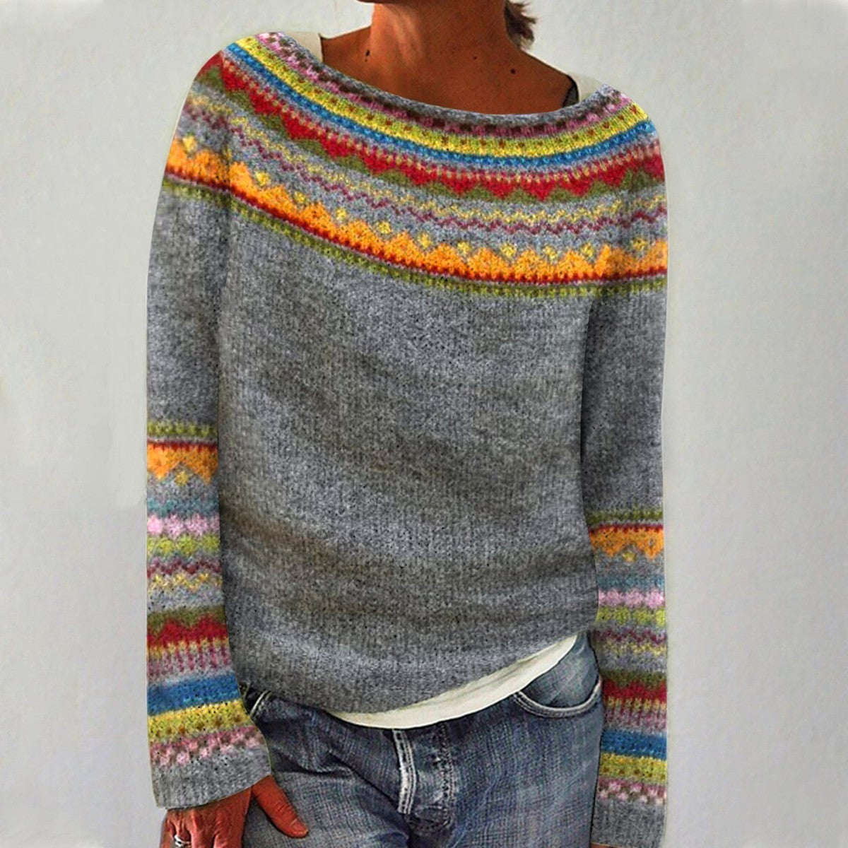 FIORA | Patchwork-kangast pullover