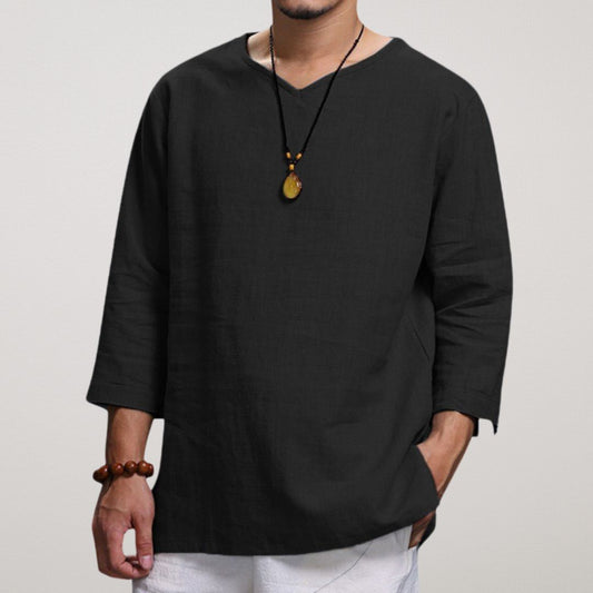 FIORA | Linane V-kaelusega särk