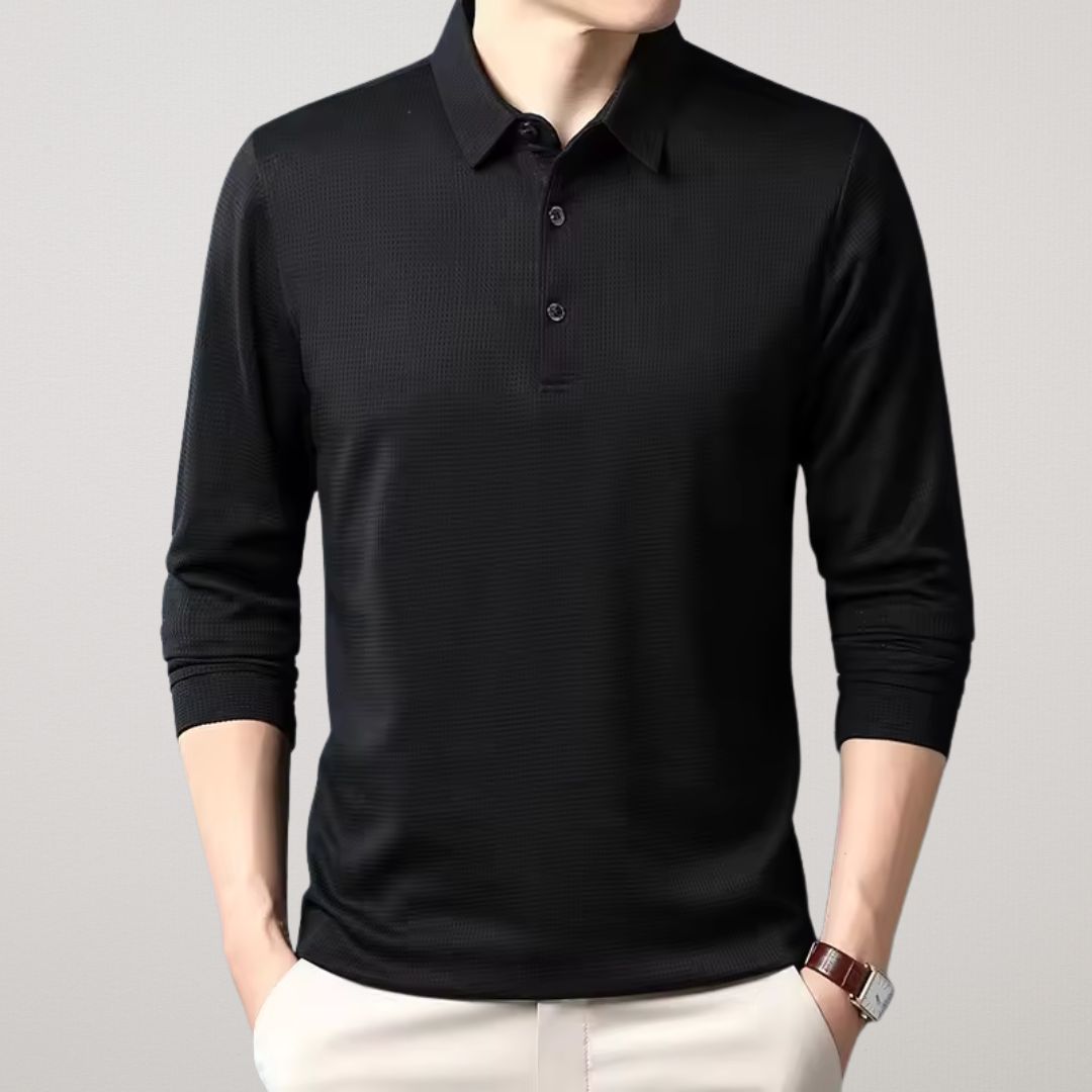 FIORA | Pikkade varrukatega puuvillane polosärk