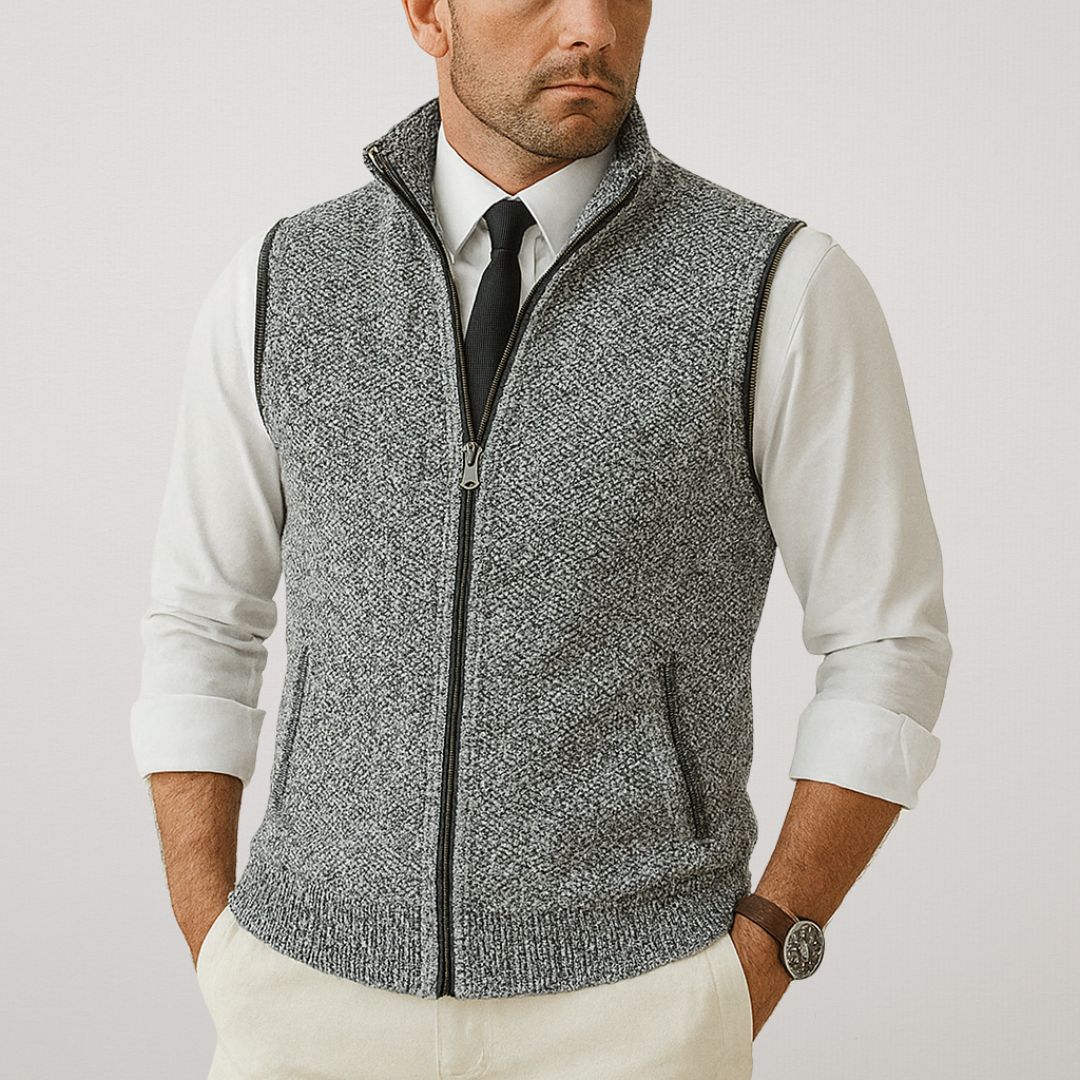 FIORA | Kootud varrukateta vest