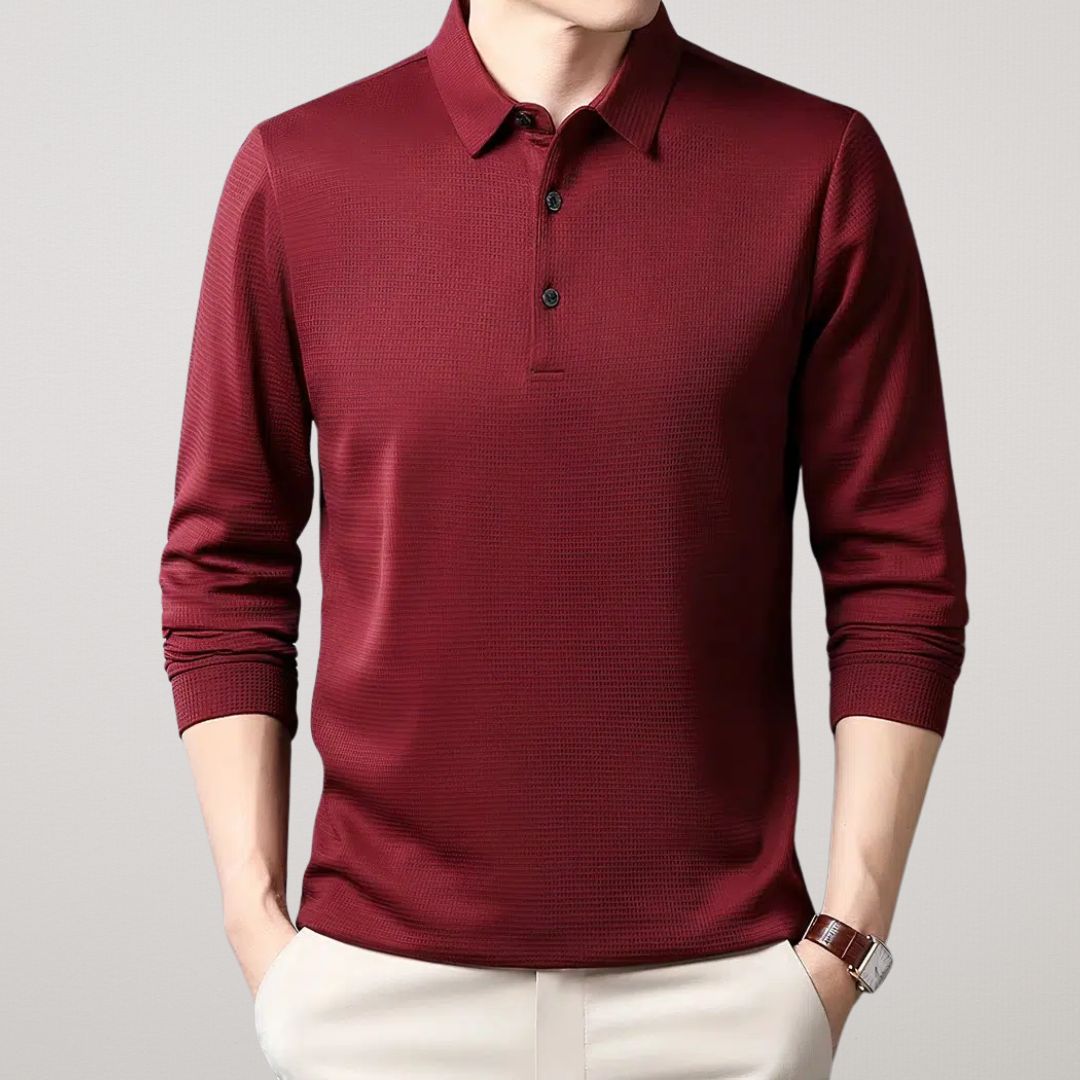 FIORA | Pikkade varrukatega puuvillane polosärk