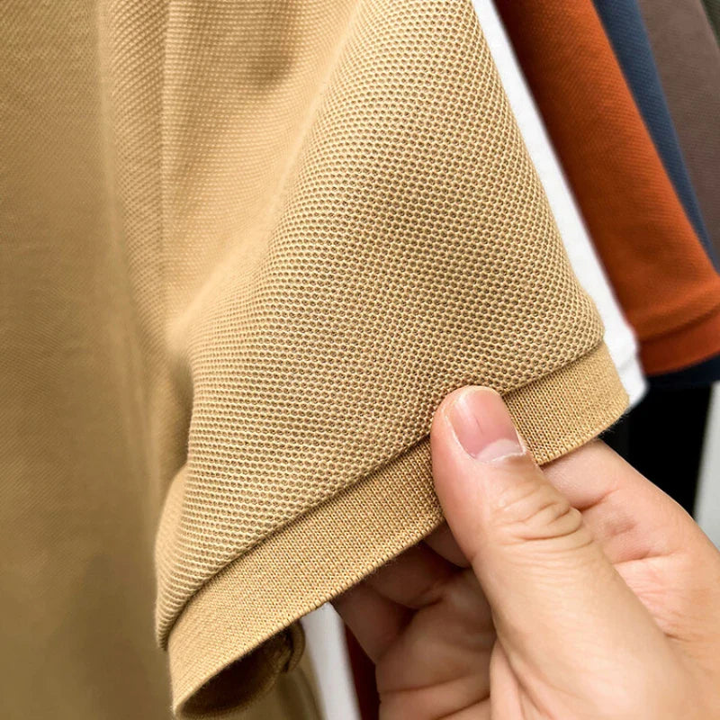 Vabaaja suvine puuvillane hingav polosärk