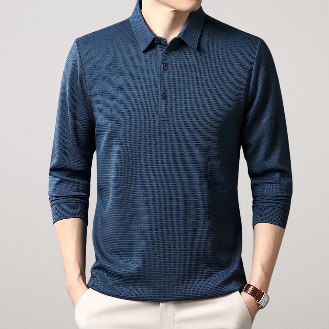 FIORA | Pikkade varrukatega puuvillane polosärk