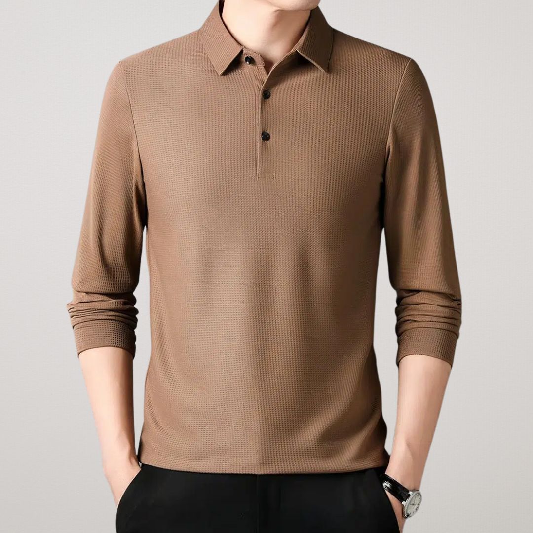 FIORA | Pikkade varrukatega puuvillane polosärk