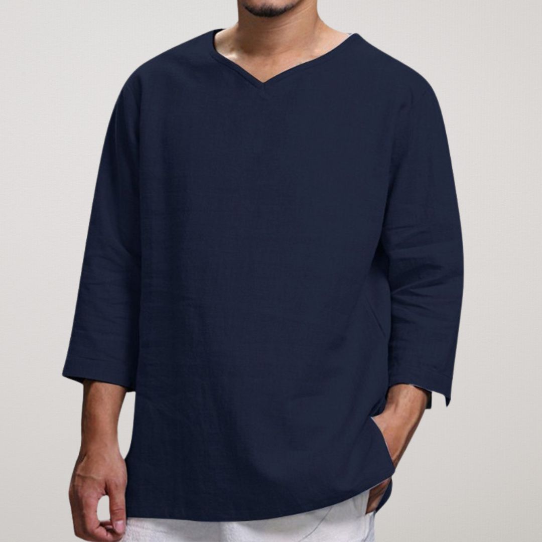 FIORA | Linane V-kaelusega särk