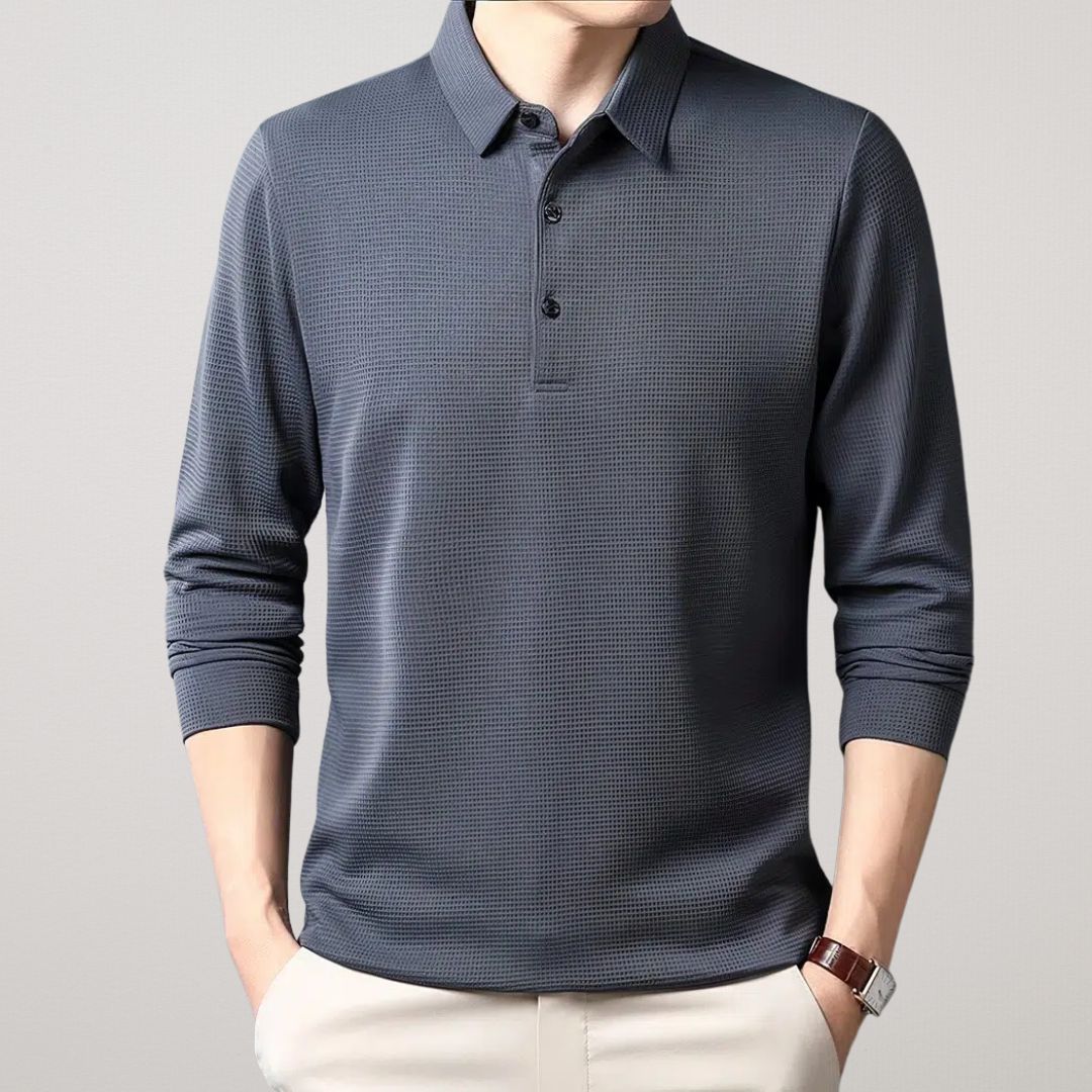 FIORA | Pikkade varrukatega puuvillane polosärk