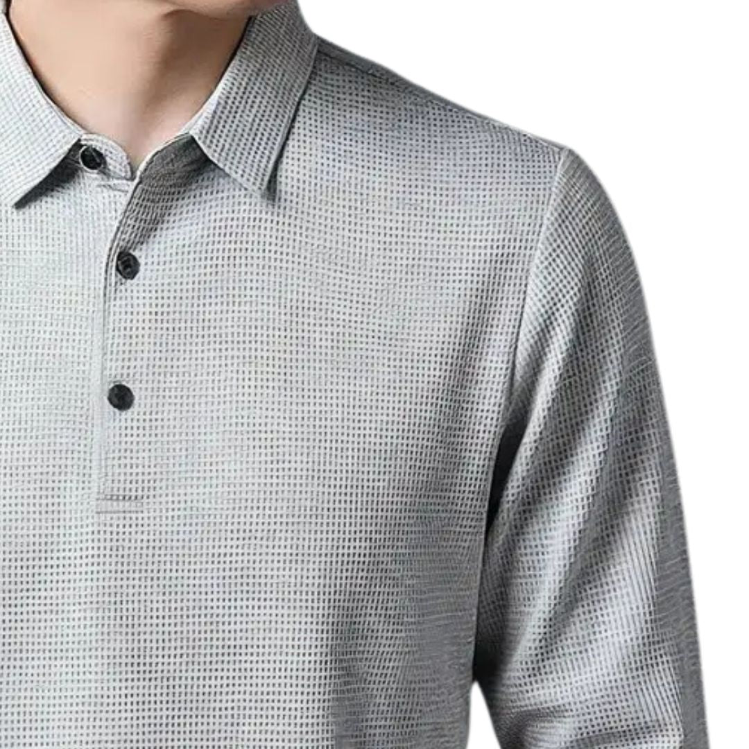 FIORA | Pikkade varrukatega puuvillane polosärk