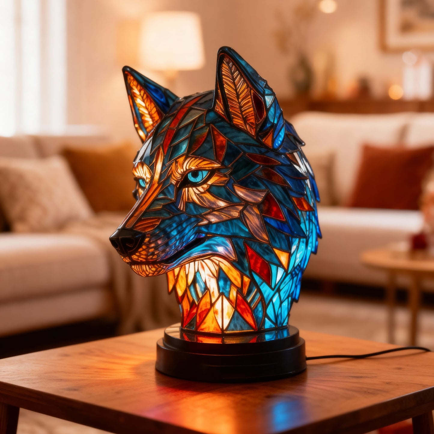 GLOWWOLF | Elegantne vitraaž-hundilamp 