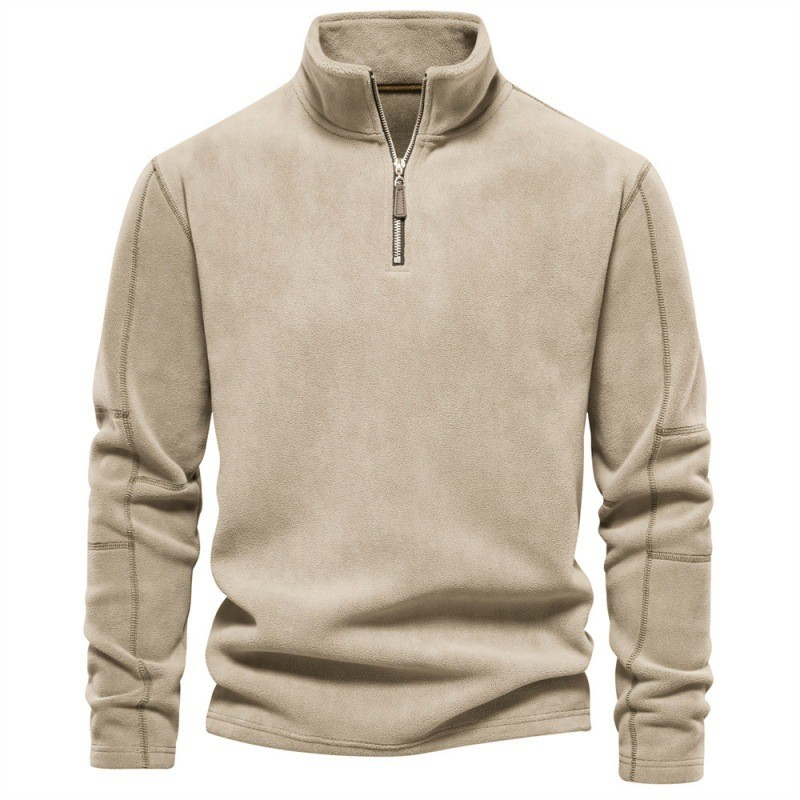 FIORA | Fliisist veerandtõmblukuga pullover 